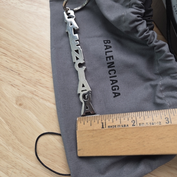 Balenciaga Silver Keychain Key Ring - Picture 14 of 16